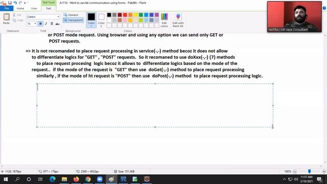 [Advance java]:Servlet based web Application Html to servlet Communication using forms(10/02/2021) смотреть онлайн