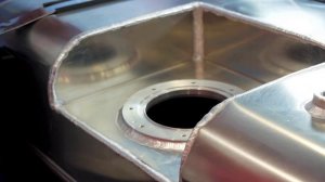 Алюминиевый топливный бак с утопленным фланцем - 120 литров на Газель