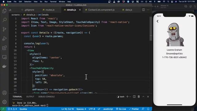 React Native Project - Addresss Book смотреть онлайн