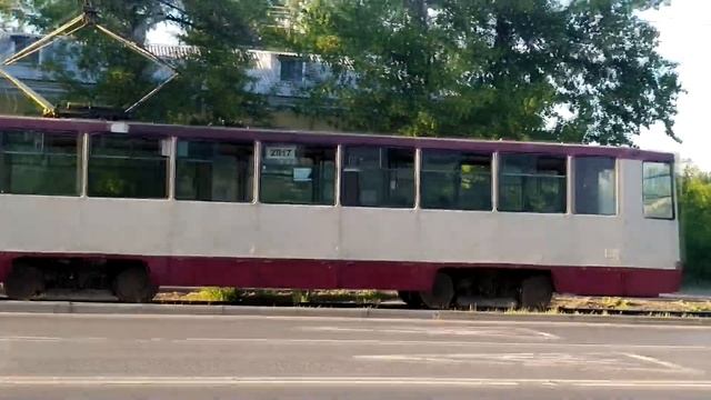 ?Видео из мая 2021? | Трамвай КТМ-8 (71-608К), борт. 2017, Маршрут 18 "Ул. Чистопольская - ЧМК" смотреть онлайн