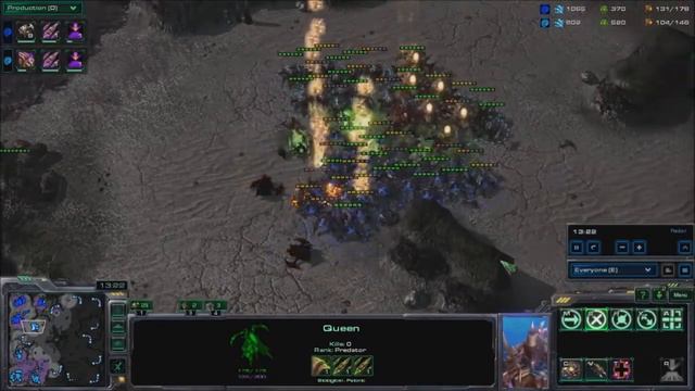 LotV ZvZ: The new Roach/Ravager Midgame! (Huge micro battles) смотреть онлайн