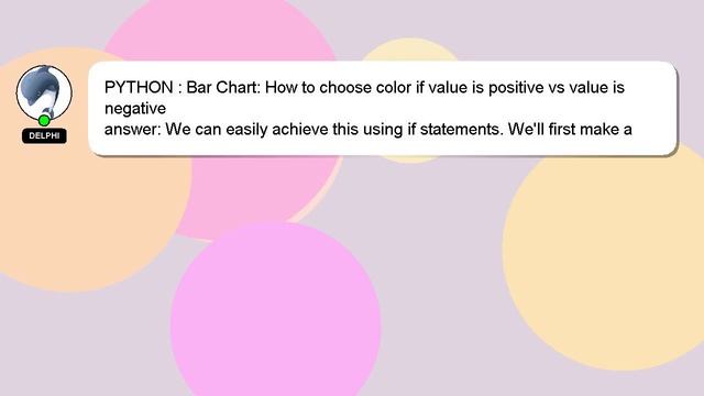 PYTHON : Bar Chart: How to choose color if value is positive vs value is negative смотреть онлайн