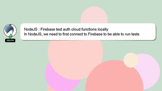 NodeJS : Firebase test auth cloud functions locally смотреть онлайн