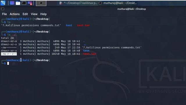 Kali Linux Change Access Permission (chmod) command смотреть онлайн