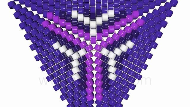 Beaded Pendant. Triangle. 3D Tutorial