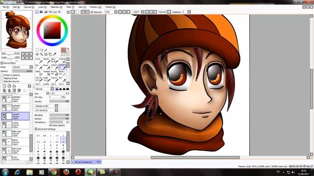 Урок Easy Paint Tool SAI - рисуем волосы МЫШКОЙ смотреть онлайн