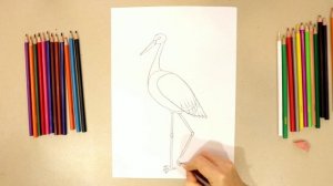 Как нарисовать АИСТА ? простой рисунок из 10 элементов