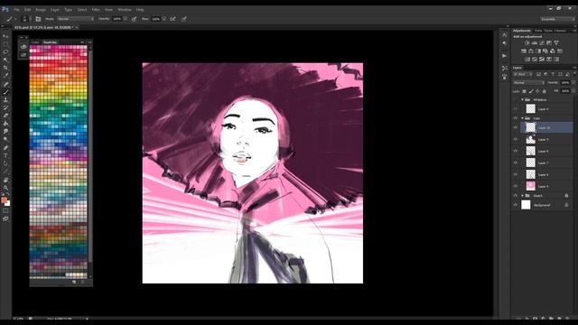 Fashion Sketch | Rendering with Marker Brushes! смотреть онлайн