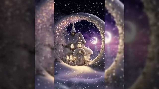 🌹|РОЖДЕСТВО| Пожелания рождественской доброй ночи| Музыкальная открытка| смотреть онлайн