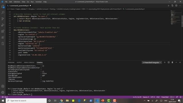 Automating SQL RDS With PowerShell смотреть онлайн