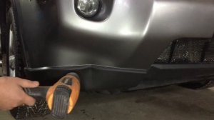 Убираем вмятину на бампере, при помощи фена !