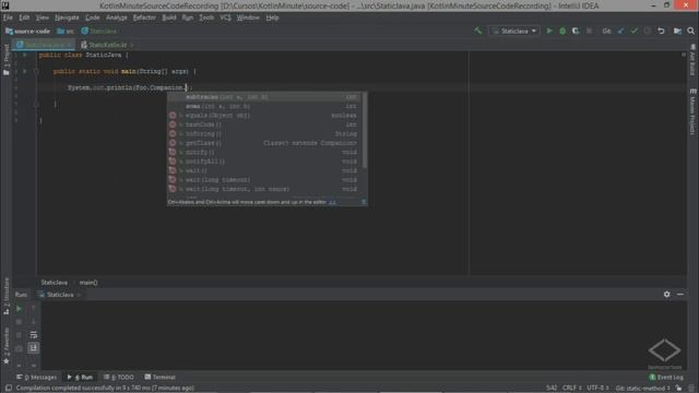 Como criar métodos estáticos em Kotlin смотреть онлайн