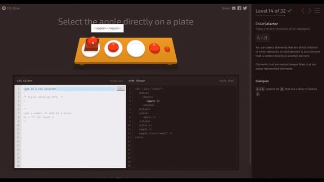 CSS Diner | SOLUTIONS WALKTHROUGH | Lvl 14 смотреть онлайн