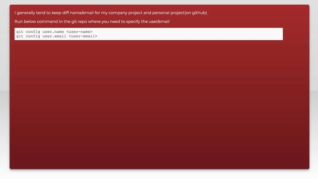 Git: Set local user.name and user.email different for each repo смотреть онлайн