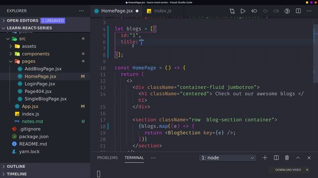 Lesson 02.11.2020 || React blog app || initial setup. смотреть онлайн