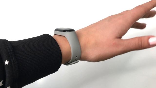 Ремешок Gurdini фитнес браслета Xiaomi Mi Band 3/4 силиконовый серый смотреть онлайн