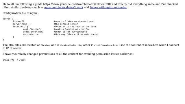DevOps & SysAdmins: Nginx : autoindex not working смотреть онлайн