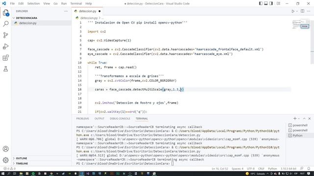 Cómo programar detección de rostro y ojos en Python смотреть онлайн