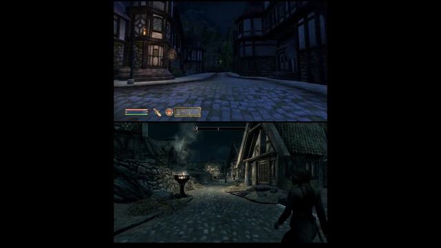 Skyrim vs. Oblivion Graphics Comparison смотреть онлайн