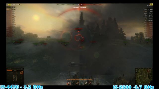 i5-4430 32 GHz vs i5-2500 37 GHz  Без разгона! Только турбо-авто-разгон