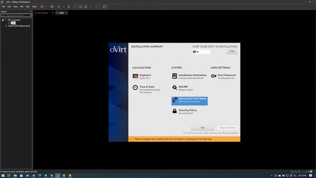 Install OVirt 4.4.5 Node On VMware Workstation16