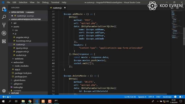 AngularJS Dersleri 11 - Angular PHP 7 - Websocket İşlemleri смотреть онлайн