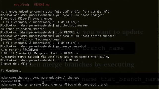 06GitBranchesMergeConflict смотреть онлайн