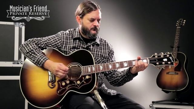 Gibson 2016 SJ-200 Standard Super Jumbo Acoustic-Electric Guitar, Vintage Sunburst смотреть онлайн
