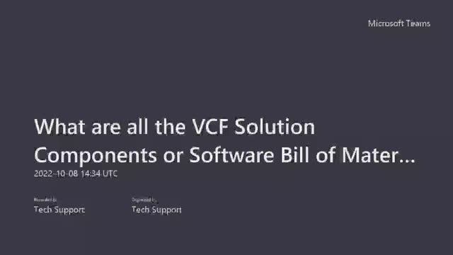 What are all the VCF Solution Components or Software Bill of Materials (BOM)? смотреть онлайн