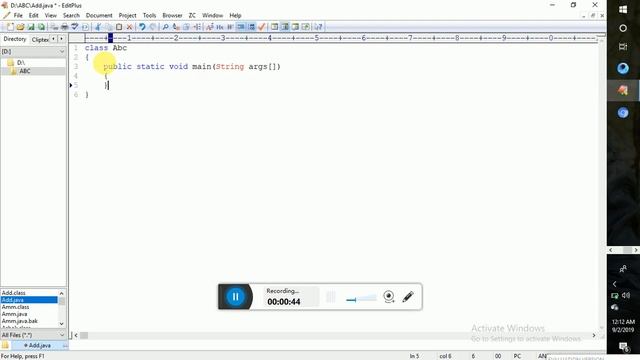 Java program to Print message смотреть онлайн