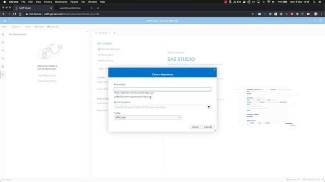 Setting up Git repository in SAS Studio 5.2 смотреть онлайн