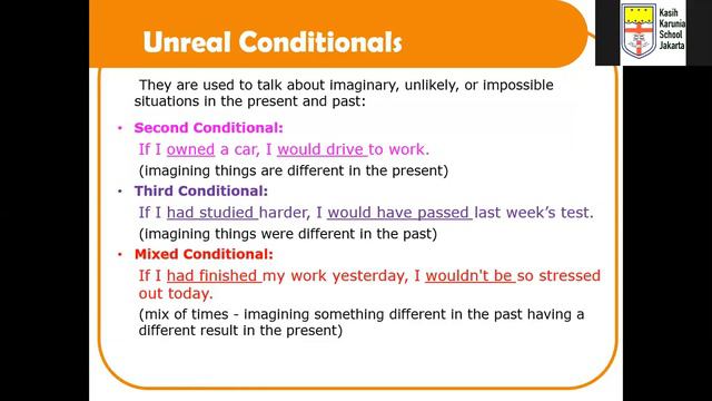 Conditional Sentences | 12th Grade | SMA Kasih Karunia Jakarta (KK SHS) | iSL Collective. смотреть онлайн