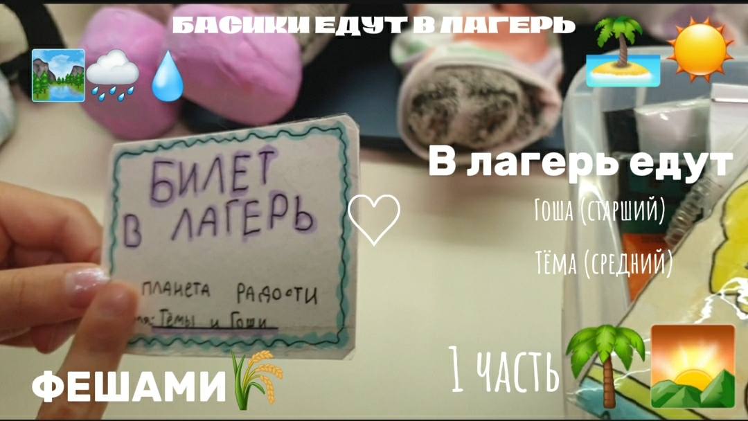 Собираем басиков в лагерь. Поездка в лагерь. Часть 1.