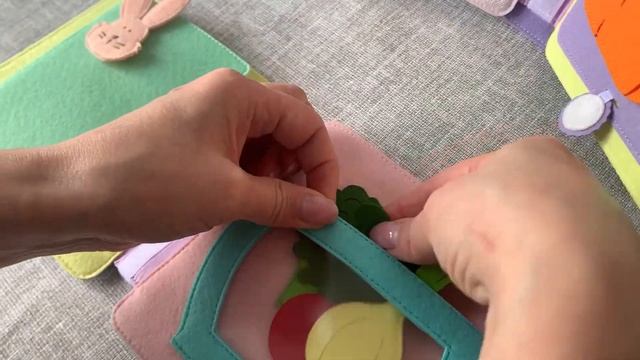 Игровой планшет №4 для книжки MimiBabyBook / Развивающая игрушка из фетра для детей от 1,5-2 лет