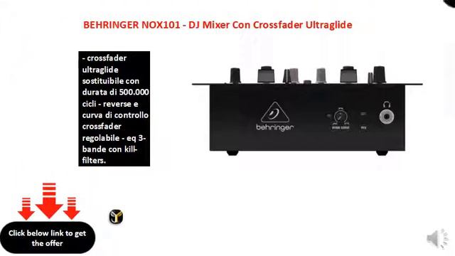 BEHRINGER NOX101 - DJ Mixer Con Crossfader Ultraglide смотреть онлайн
