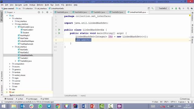 Java - получи чёрный пояс! 22. LinkedHashSet смотреть онлайн