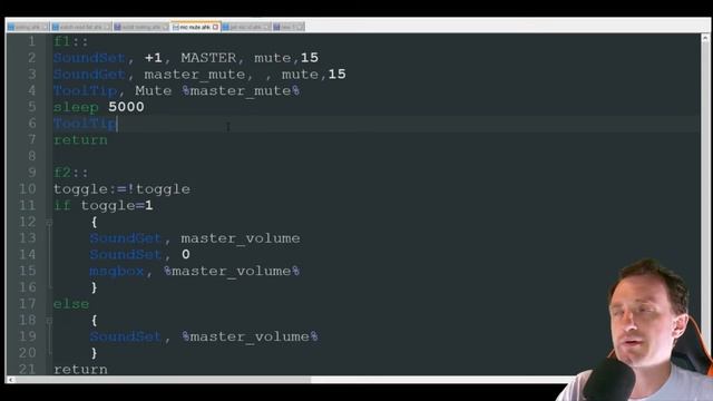 AutoHotkey - Mute Mic or Mute Volume смотреть онлайн