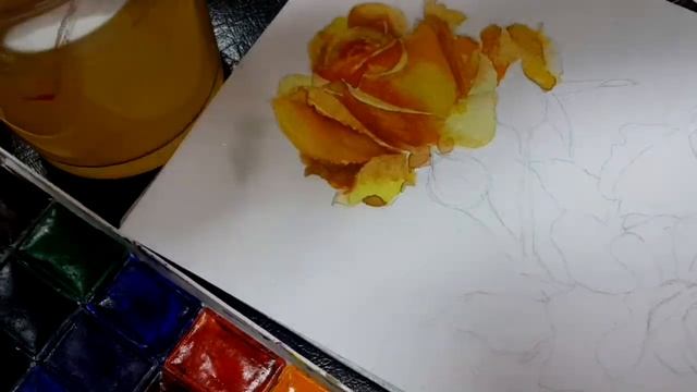 Рисунок желтой розы акварелью смотреть онлайн