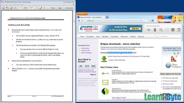 Intro to Java Training Course - Chapter 3 - Installing Eclipse смотреть онлайн