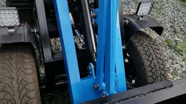 обзор самодельного мини погрузчика с ременным сцеплением без задней навески. смотреть онлайн