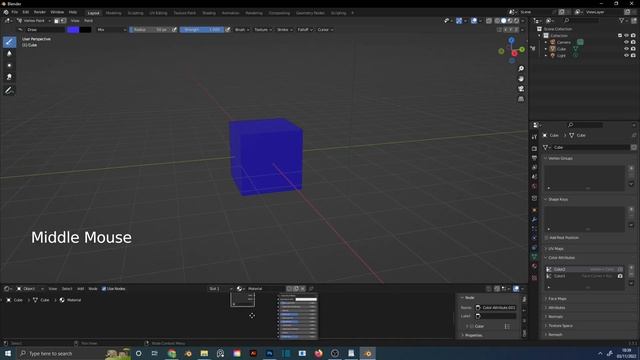 Blender how to display vertex color in material and render mode смотреть онлайн