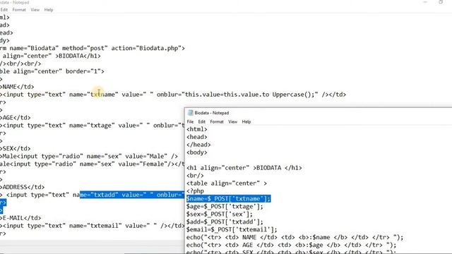 How to Run PHP Program - To display the biodata of a person by reading the personal detail. смотреть онлайн