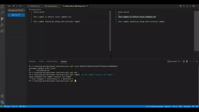 How to use Git RESET AND RESET HARD Command смотреть онлайн