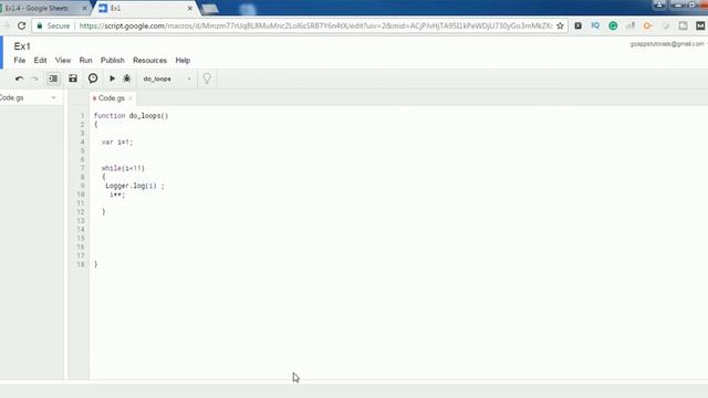 While and Do while loops in google Apps script tutorials - 08 смотреть онлайн