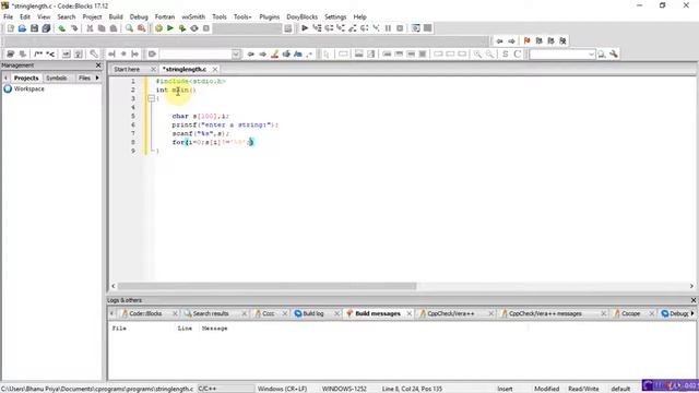 Practical c programming - 24 String length program in C смотреть онлайн