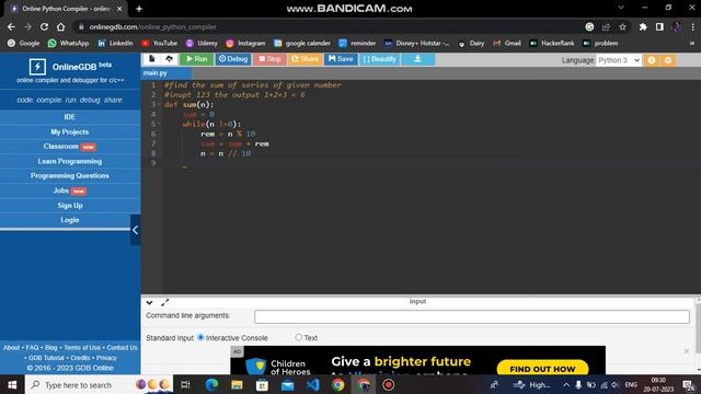 The sum of the series in python (problem solving) смотреть онлайн