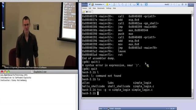 Day 1 Part 1: Exploits1: Introduction to Software Exploits смотреть онлайн