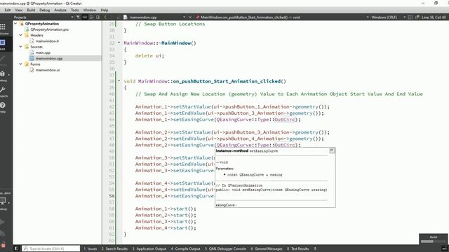 QEasingCurve | Set Animation Effects On Qt Control | Qt C++ | Qt Creator | Qt Tutorial смотреть онлайн