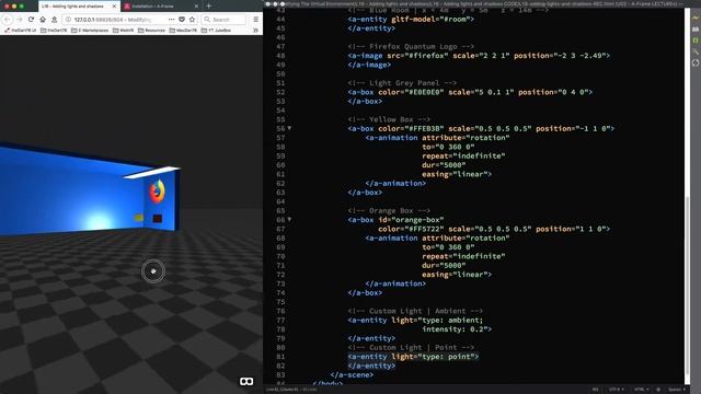 Adding Lights And Shadows (A-Frame Tutorial - WebVR) смотреть онлайн