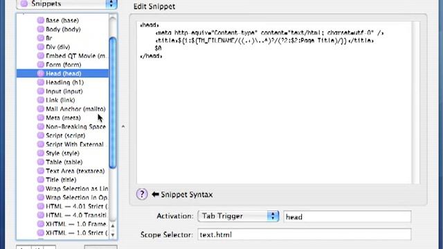 TextMate tutorial: working with html tags and snippets смотреть онлайн
